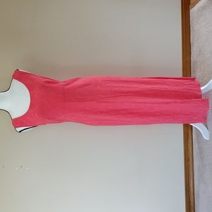 Karin Stevens Empire Waist Side Vent Maxi Dress 6 Peachy Pink Coral